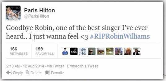 Το Twitter, οι Ρόμπι(ν) Ουίλιαμς και στη μέση η Πάρις Χίλτον