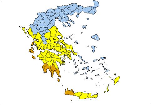 Πολύ υψηλός κίνδυνος πυρκαγιάς το Σάββατο σε Πελοπόννησο και νησιά