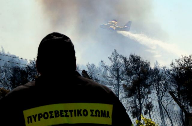 Σε ύφεση το πύρινο μέτωπο στον Άγιο Ιωάννη Βόρειας Κυνουρίας