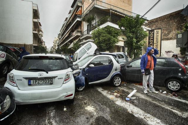 Χάος και καταστροφές στο Λεκανοπέδιο λόγω βροχής