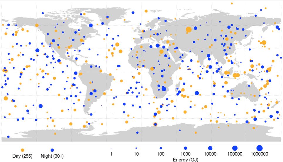 Χάρτης της NASA δείχνει τη Γη να δέχεται βροχή αστεροειδών
