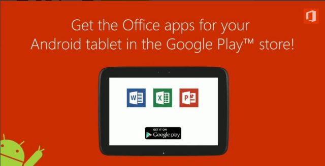 Word, Excel και PowerPoint για tablet με Android 4.4 στο Play Store