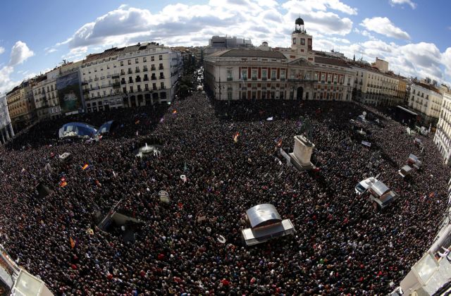 Επίδειξη δύναμης στους δρόμους της Μαδρίτης από το Podemos