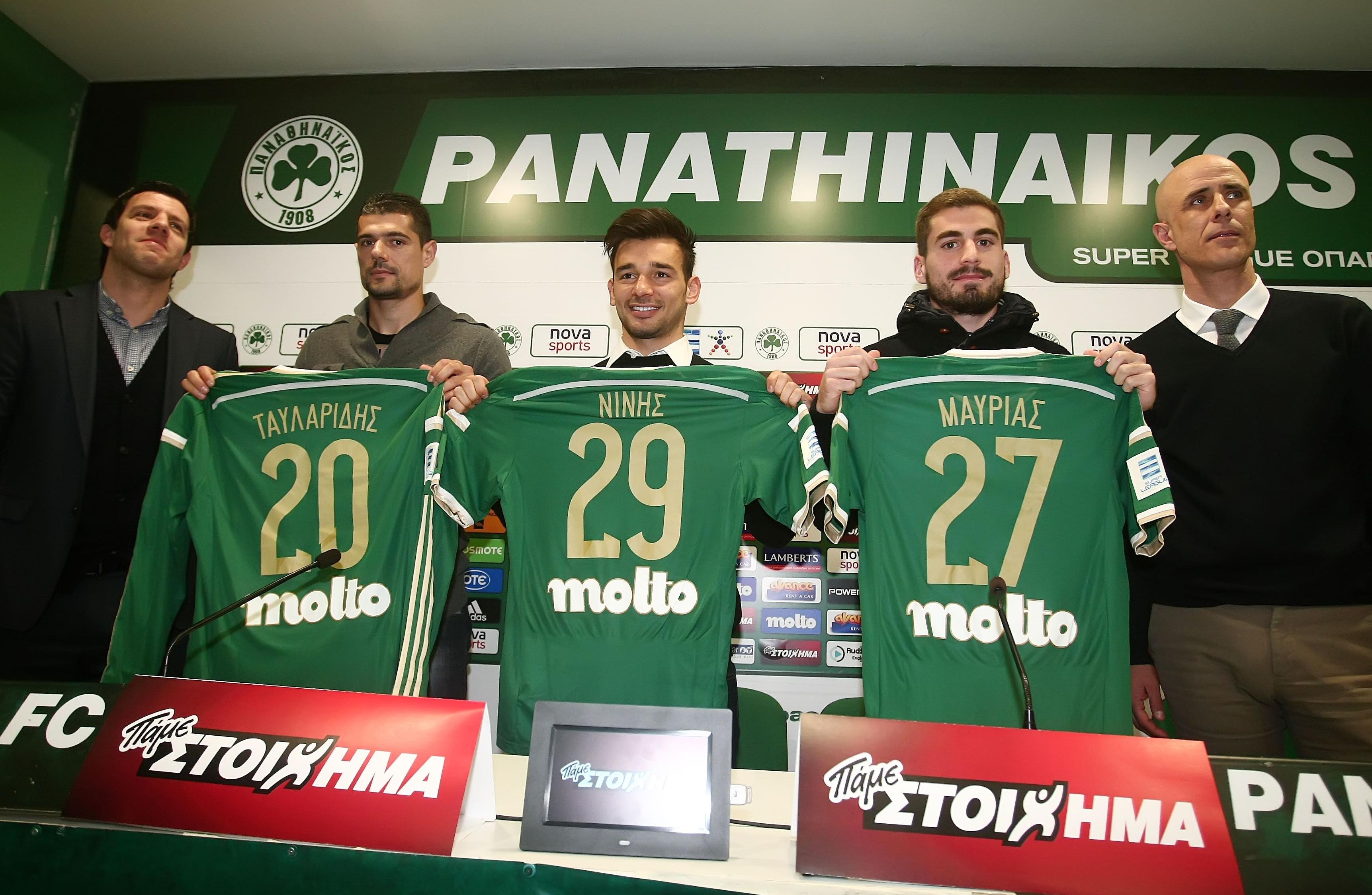 Η ΠΑΕ Παναθηναϊκός παρουσίασε Ταυλαρίδη, Νίνη και Μαυρία
