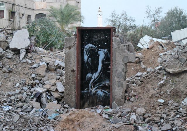 O Banksy στην κατεστραμμένη Γάζα