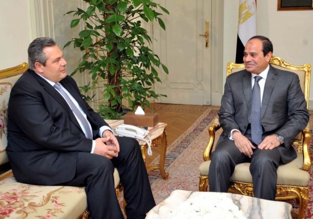 Συμφωνία Καμμένου – Αλ Σίσι για συνεργασία σε ζητήματα Άμυνας