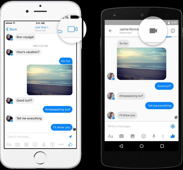 Βιντεοκλήσεις με το Messenger του Facebook μεταξύ iOS και Android