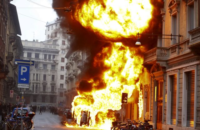 Στις φλόγες το Μιλάνο - Σοβαρά επεισόδια στα εγκαίνια της Expo 2015