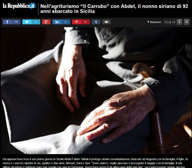 Αμπντέλ, ο 92χρονος παππούς που έφτασε ως πρόσφυγας στη Σικελία