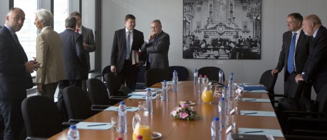 Τηλεδιάσκεψη Γιούνκερ, Ντράγκι, Ντάισελμπλουμ, Ρέγκλινγκ και Λαγκάρντ