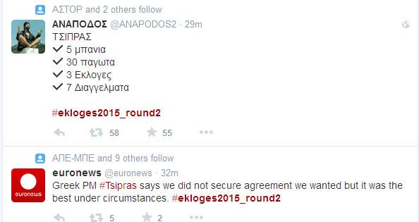 Εκλογές 2015, δεύτερος γύρος: Το hashtag που κάνει θραύση στο Twitter