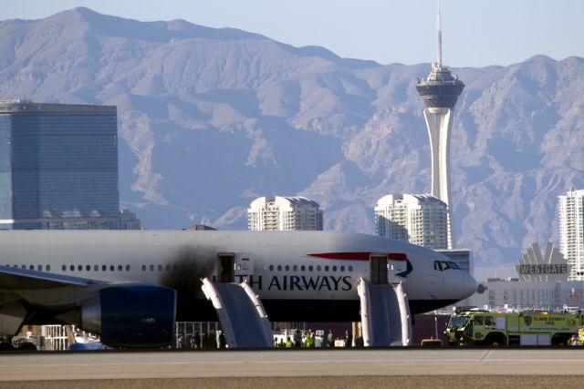 Αεροπλάνο της BA τυλίχθηκε στις φλόγες κατά την απογείωση στο Λας Βέγκας
