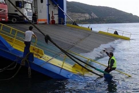 Ηγουμενίτσα: Επισκευάστηκε η βλάβη στον καταπέλτη του «Euroferry Egnazia»