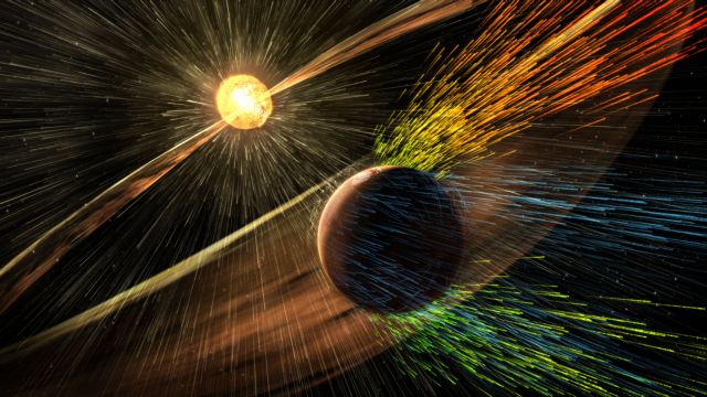 Ηλιακοί άνεμοι «φύσηξαν» στο Διάστημα την ατμόσφαιρα του Άρη