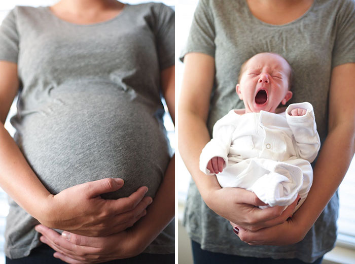 Εγκυμοσύνη: φωτογραφίες πριν & μετά