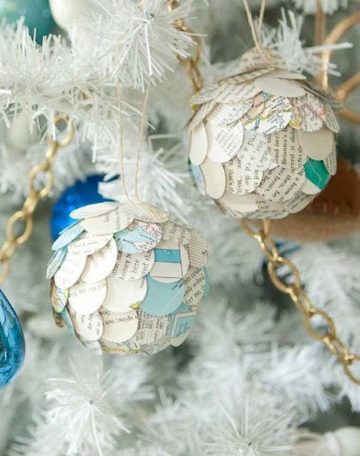 DIY Χριστουγεννιάτικα στολίδια από χαρτί