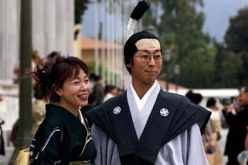 Ιάπωνες με παραδοσιακές ενδυμασίες στο Ζάππειο