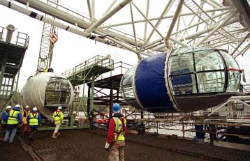 Ετοιμες οι πρώτες καμπίνες του Τροχού της Χιλιετίας