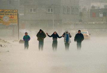 Αμμοθύελλα στη Λωρίδα της Γάζας