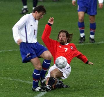 Ο Μίκλαντ στο EURO 2000 με τη Νορβηγία