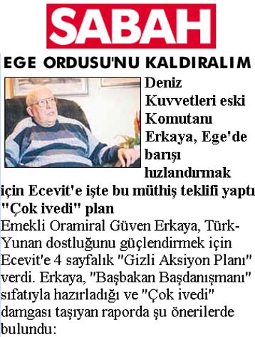 Διαλλακτικότητα στο Αιγαίο προτείνει στην Αγκυρα Τούρκος ναύαρχος