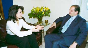 Με τον Κ.Καραμανλή συναντήθηκε η Γιάννα Αγγελοπούλου