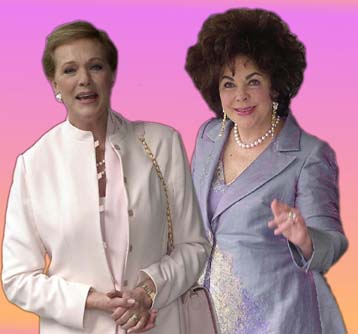 Ντέιμ της βρετανικής βασιλικής αυλής οι Τζούλι Αντριους και Ελίζαμπεθ Τέιλορ