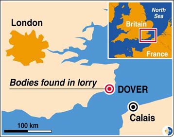 Νεκροί 58 λαθρομετανάστες μέσα σε φορτηγό ψυγείο στο Ντόβερ