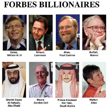 Οι δέκα πλουσιότεροι άνθρωποι του κόσμου για το 2000