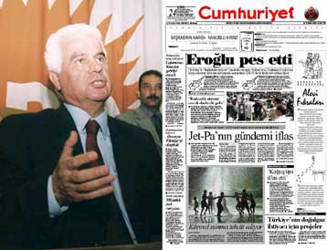 Σε στενό κλοιό ο Ερογλου από Ντενκτάς και Αγκυρα