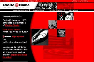 Συγχώνεση Excite@Home και Chello με στόχο την κυριαρχία στο Internet υψηλής ταχύτητας