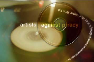 Διαφημιστική καμπάνια αντι-Napster από πολυμελή ομάδα μουσικών