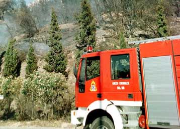 Υπό μερικό έλεγχο η πυρκαγιά κοντά στο στρατόπεδο Παλάσκα