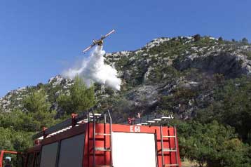 Πυρκαγιά μαίνεται στο Καλέτζι Αττικής