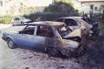 Εμπρησμός αυτοκινήτου της γιουγκοσλαβικής πρεσβείας