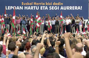 Διαδήλωση των υποστηρικτών της ΕΤΑ στην Ισπανία