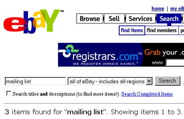 To eBay και το Yahoo διακόπτουν τη δημοπράτηση προσωπικών στοιχείων