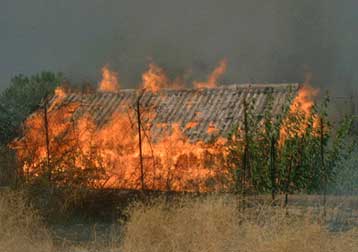 Μεγάλη φωτιά μαίνεται στα σύνορα Καρδίτσας και Ευρυτανίας