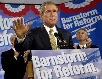 Εμπόδιο για τις μεταρρυθμίσεις στην Αμερική χαρακτηρίζει τον Αλ Γκορ ο Μπους<I>Ξεκίνησε την «Περ