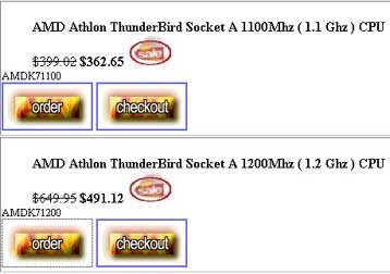 Πόλεμο τιμών κηρύσσει η AMD<i>Κυκλοφόρησαν ανεπίσημα οι Athlon 1,2GHz και Duron 800MHz</i>