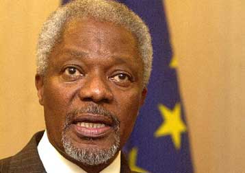 Η ισοτιμία Ελληνοκυπρίων και Τουρκοκυπρίων θα προκύψει από τα ψηφίσματα του ΟΗΕ, τονίζει ο Ανάν