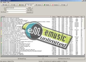 Tον αποκλεισμό 600 χρηστών του Napster επιδιώκει το Emusic