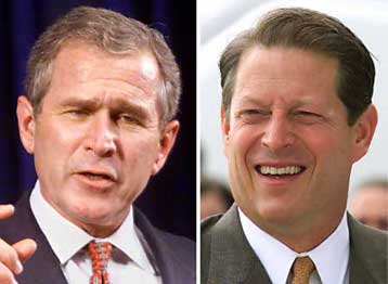 Στήθος με στήθος οι δύο μονομάχοι<i>185 εκλέκτορες για τον Μπους έναντι 182 για τον Γκορ</i>