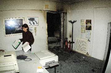 Έκρηξη στα γραφεία της εφημερίδας Παρόν