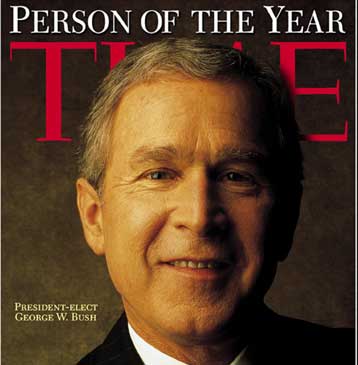 Το περιοδικό Τime ανακηρύσσει τον Τζορτζ Ο. Μπους πρόσωπο της χρονιάς