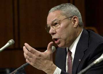 Τους άξονες εξωτερικής πολιτικής της κυβέρνησης Μπους παρουσίασε στη Γερουσία ο Πάουελ