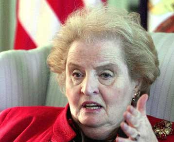 Συμβουλές Ολμπράιτ προς την κυβέρνηση Μπους λίγο πριν από την αποχώρησή της από το Στέιτ Ντιπάρτμεντ