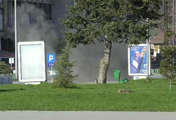 Βλήματα όλμων στην κεντρική πλατεία της αλβανόφωνης πόλης