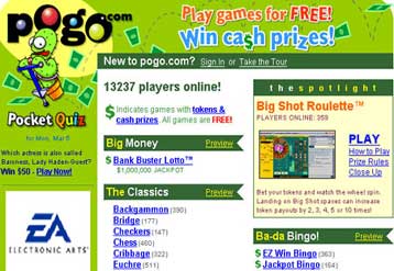 Ο δικτυακός τόπος Pogo.com στο «οπλοστάσιο» της εταιρείας