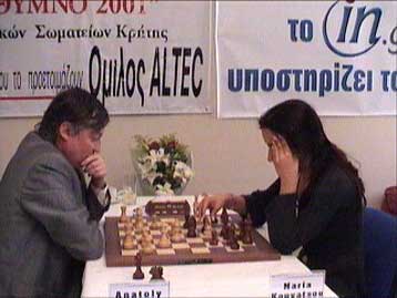 Ελληνίδα πρωταθλήτρια νίκησε το διεθνούς φήμης σκακιστή Αν.Καρπόφ